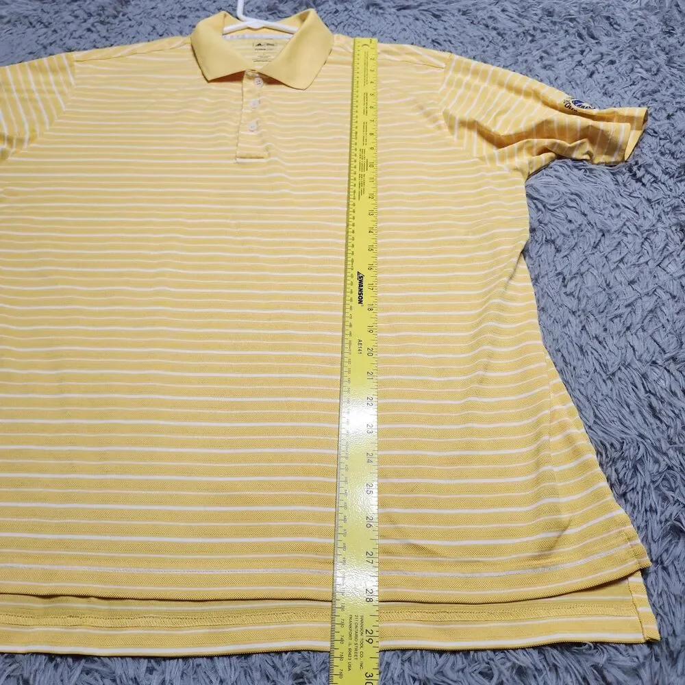Adidas Rhode Island‎ Golf Polo Shirt Mens Size Large NCAA Golf Climalite Striped